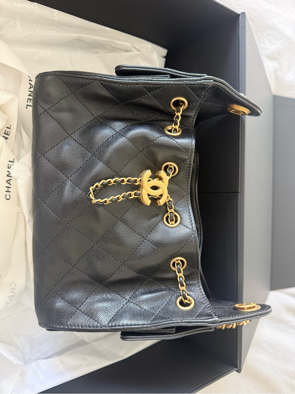 CHANEL 25 Mini Black